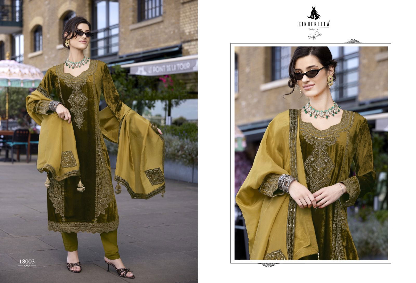 Fashion And Fairy By Cindrella Embroidery Velvet Slawar Kameez Wholesale Online